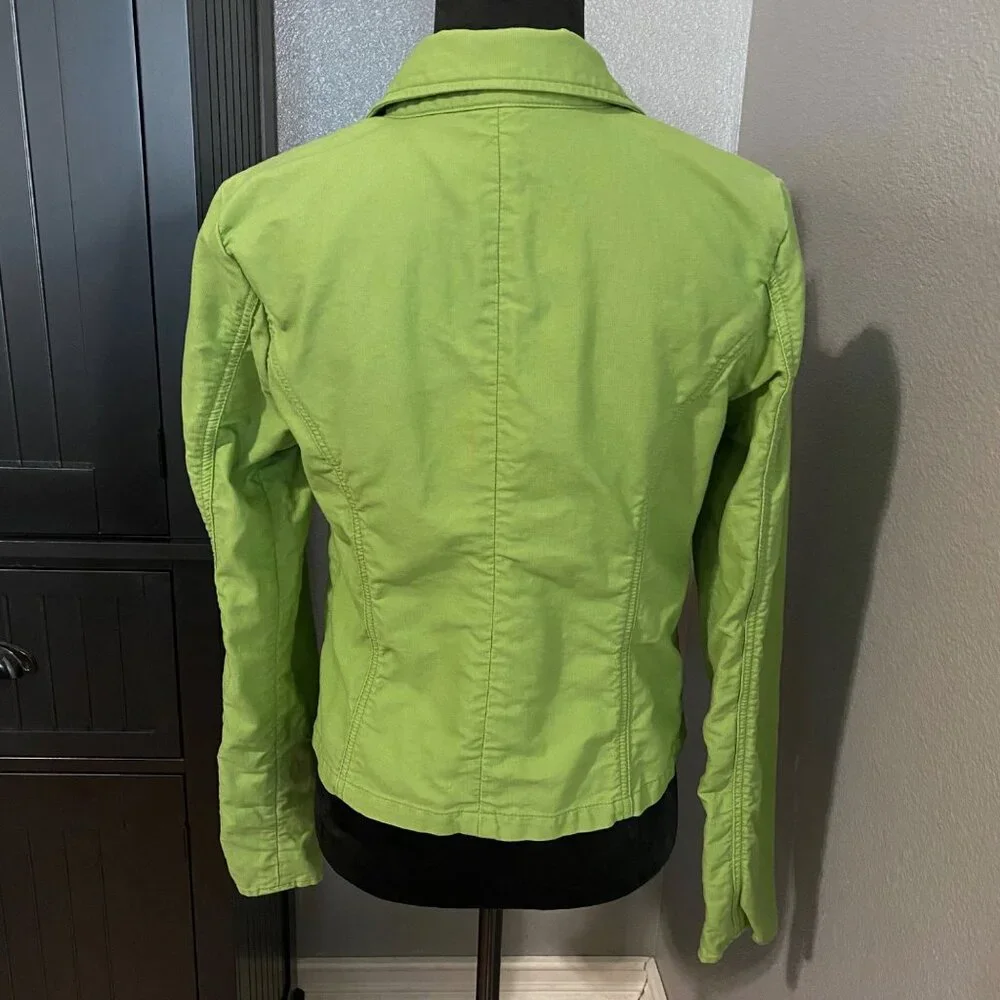 Aeropostale‎ Jacket Womens L Green Lightweight Blazer Preppy Retro Revival Y2K